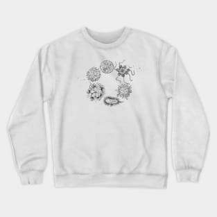 Human viruses and microbes Crewneck Sweatshirt